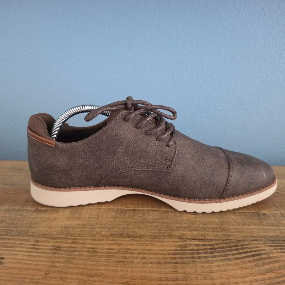 Dr. Scholls Mens Sync Cap Toe Oxford Brown Dress Shoe Sneaker 9